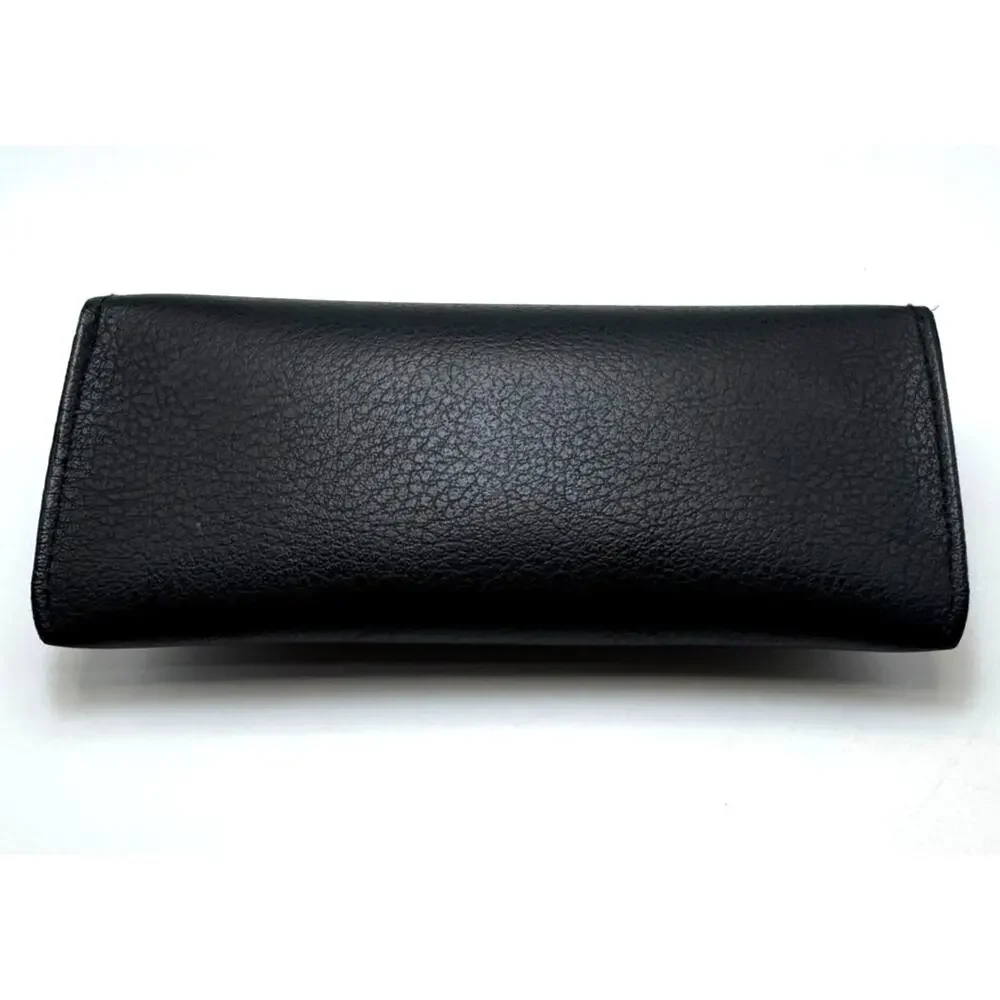 Ray-Ban Black Leather Sunglasses Case Snap Closure Luxottica Authentic‎